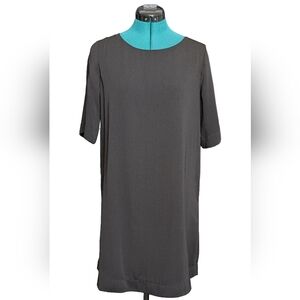 Rustic Royals Jet Black 3/4 Sleeve Sheath Dress